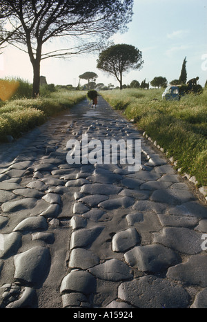 Die Appia Antica der alten Via Appia in Rom Latium Italien A Woolfitt Stockfoto