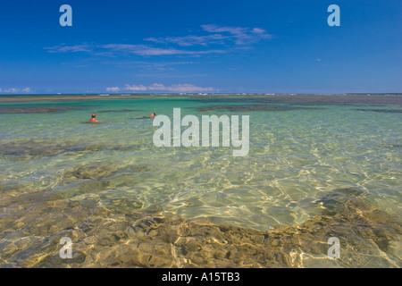 Einer der schönsten Strände in Morro de Sao Paulo Salvador da Bahia Brasilien Stockfoto