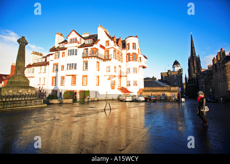 SCHOTTLAND LOTHIAN EDINBURGH EINE ANSICHT VON EDINBURGH CASTLE, DIE ROYAL MILE Stockfoto
