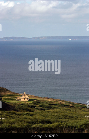 Küsten-Blick vom Penycwm in Pembrokeshire Stockfoto