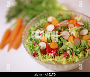 Gemischter Salat Rezept erhältlich Stockfoto