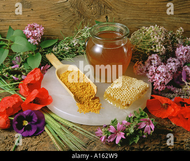 Bienenprodukte Stockfoto