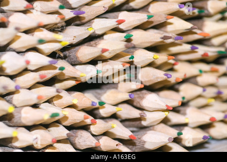 natürliche Holzbleistifte Stockfoto