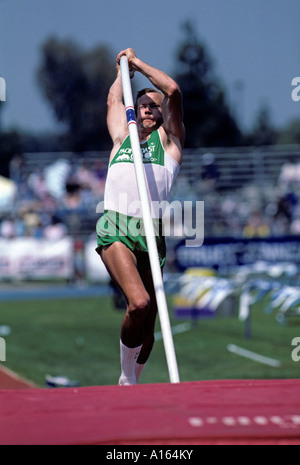 Digitale Abbildung des männlichen Athleten konkurrieren in Track meet Stockfoto