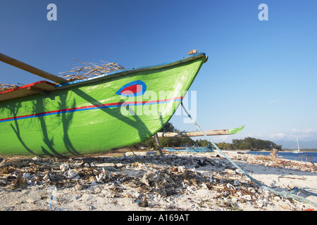 Bunte Boot, Gili Air Stockfoto