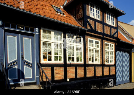 17 Häuser aus dem 18. Jahrhundert Aeroskobing Aero Dänemark Stockfoto