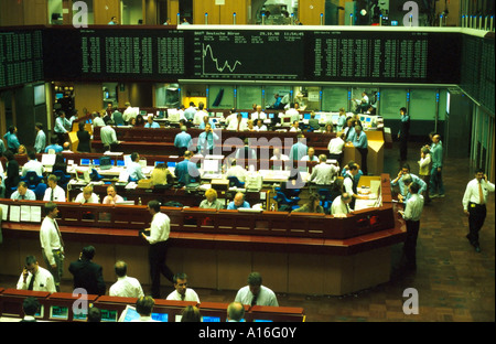 Handelssaal der Frankfurter Wertpapierbörse Stockfoto
