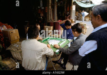 Macau China Spiel Mah Jong Stockfoto