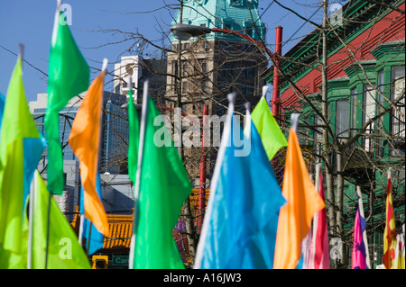 Chinatown Parade Vancouver BC Kanada Jahr des Hahnes 2005 Stockfoto