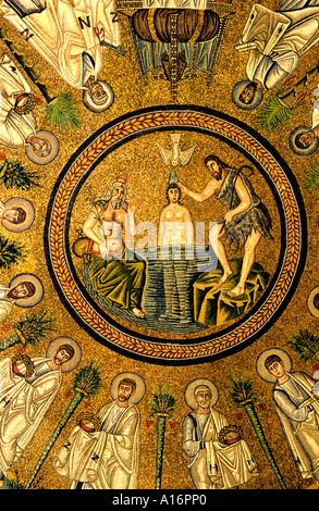 Arian Baptistry in Ravenna Mosaiken Mosaik Italien Stockfoto