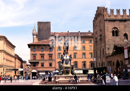 Emilia Romagna Bologna Stadt Italien italienische Brunnen Neptun Stockfoto