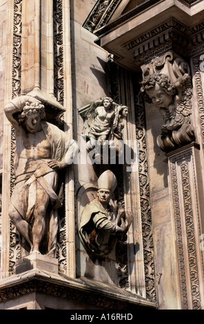 Mailand, Milano, Lombardei, Lombadia, Italien, Piazza, del, Dom, Dom, Gothic, Dom, Kirche, religiöse, Gebäude, vierzehnte Stockfoto