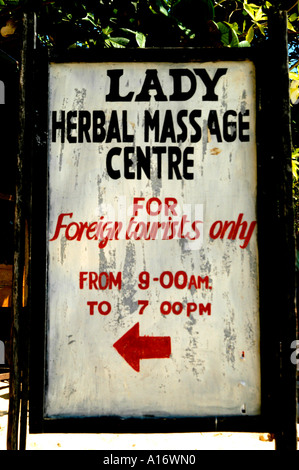 Sri Lanka Herbal Massage-Zentrum Stockfoto