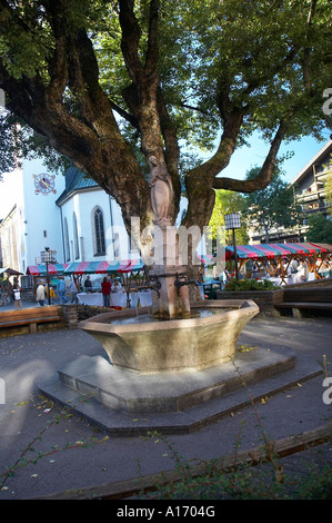 Brunnen in Seefeld Stockfoto