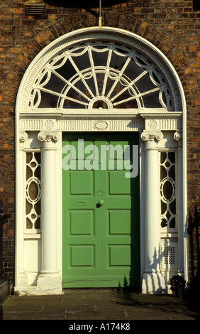 Georgian Dublin Fitzwilliam Square Merrion Tür Türen Haus Stockfoto