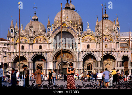 Kathedrale Basilica San Marco in Venedig Piazza San Marco Markusplatz Stockfoto