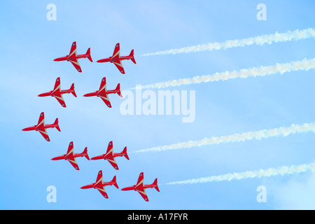 Die roten Pfeile in Bildung bei der Air Malta zeigen Stockfoto