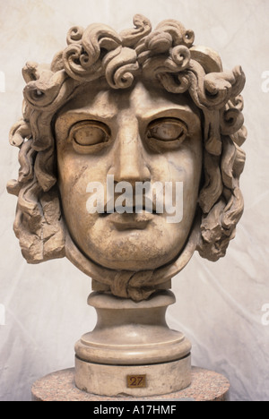 Maske der Medusa, aus dem Tempel der Venus Roma, Rom, Neuer Flügel, Vatikan, Museen, Italien, Stockfoto