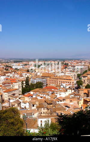 Luftaufnahme von Granada, Spanien. Stockfoto