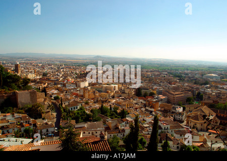 Luftaufnahme von Granada, Spanien. Stockfoto