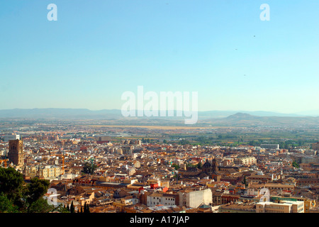 Luftaufnahme von Granada, Spanien. Stockfoto