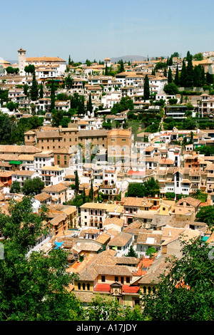Luftaufnahme von Granada, Spanien. Stockfoto