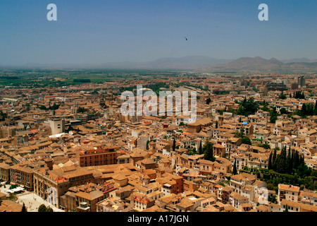 Luftaufnahme von Granada, Spanien. Stockfoto