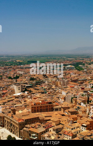 Luftaufnahme von Granada, Spanien. Stockfoto