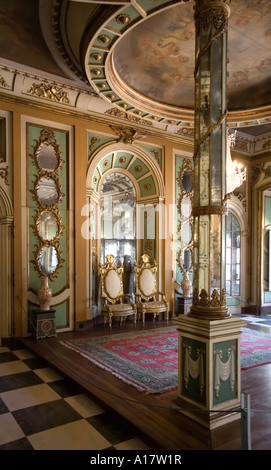 Des Botschafters Zimmer (Sala Dos Embaixadores) in Queluz Palast, Portugal. Stockfoto