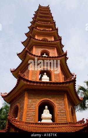 2007 Tran Quoc Pagode, einem der ältesten taoistischen vietnamesische Pagoden, Hanoi-Vietnam Stockfoto