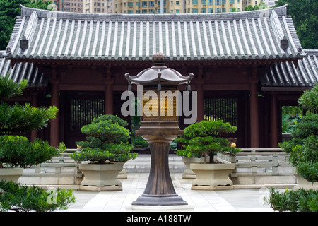 Im Inneren Chi Lin Nunnery Hong Kong China Stockfoto