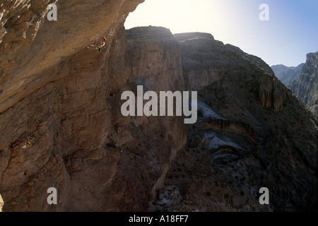 Kletterer Virgin River Gorge Utah USA Stockfoto