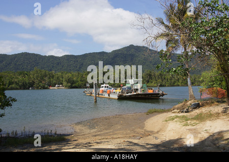 Kette Fähre am Daintree River Daintree Nationalpark Stockfoto