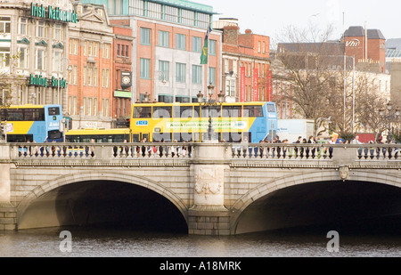 O' Connell Brücke über den Fluss Liffey in Dublin Irland Stockfoto