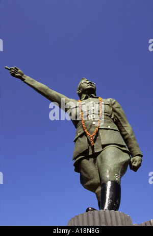 Indien South Andaman Island Port Blair Politik Statue von N S Chandra Bose die verbündet mit Japan gegen Briten Stockfoto