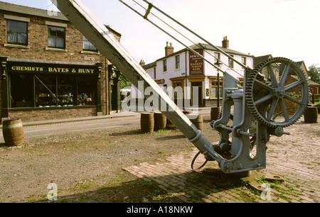 UK Shropshire Ironbridge Blists Hill Museum der Hauptstraße von der Anschlussgleise Stockfoto