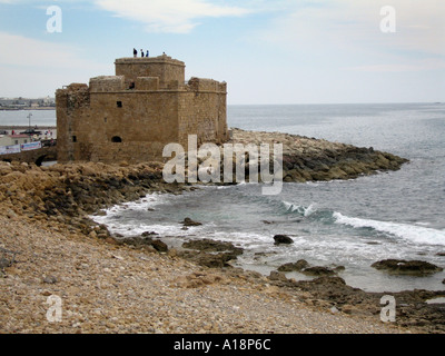 Pafos Burg auf der Mittelmeer Insel von Zypern ursprünglich eine byzantinische Festung, die es im 13. Jahrhundert gebaut wurde Stockfoto