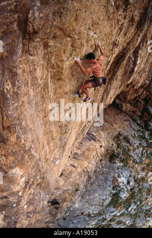 Kletterer Virgin River Gorge Utah USA Stockfoto