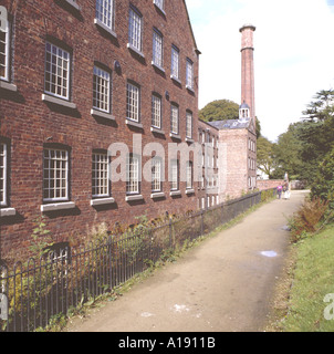 Teil der Außenseite des Steinbruch-Bank-Mühle, Styal, nördlich von Wilmslow, Cheshire, England, UK. Stockfoto