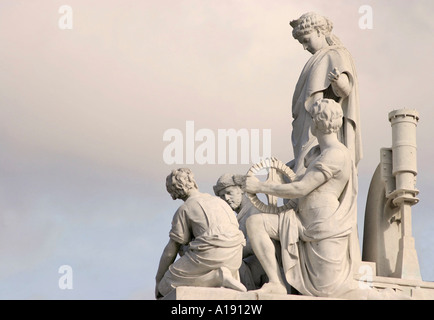 Nahaufnahme Detail des Prinz-Albert-Denkmal in London, England Stockfoto