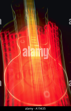 Abstrakte Sicht von Neonlicht Mustern in Las Vegas Nevada Stockfoto