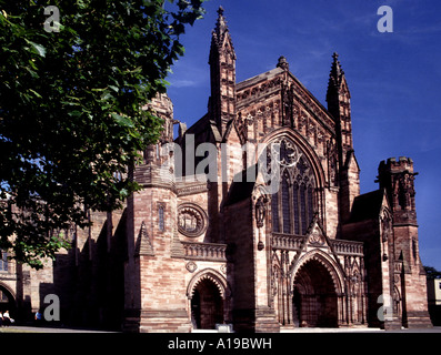 Hereford Kathedrale beherbergt die Mappa Mundi mittelalterliche Weltkarte der Welt Hereford England Stockfoto