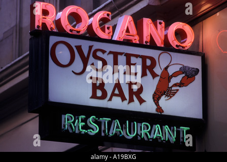 Außen Rogano Glasgow Restaurant und Oyster Bar, berühmt für seine Meeresfrüchte zu unterzeichnen Stockfoto