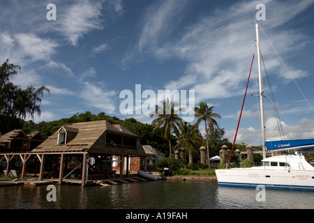 Blick auf das Bootshaus und Tischler loft Nelsons Dockyard Antigua Karibik Antillen Stockfoto