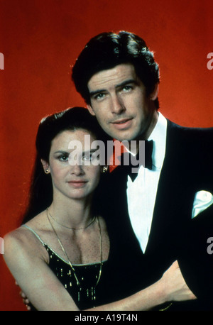 Remington Steele Fernsehserie 1982 1987 Stephanie Zimbalist Pierce Brosnan Stockfoto