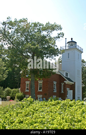 40 Meilen Point Lighthouse Stockfoto