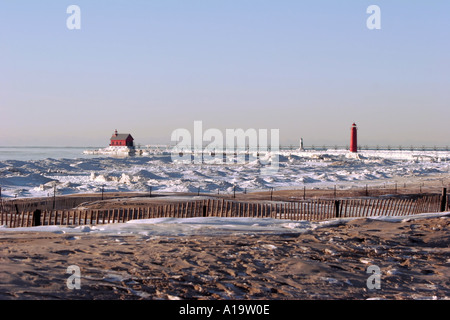 Grand Haven Leuchtturm Stockfoto