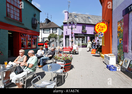 Bunte Pubs und Häuser, Kinsale, Cork, Irland Stockfoto