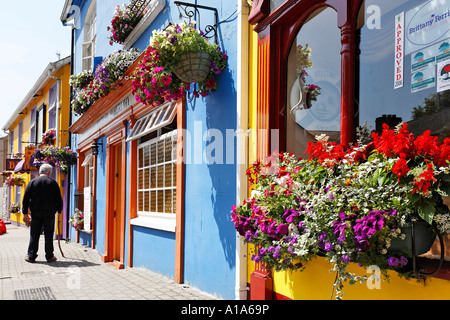 Bunte Pubs und Häuser, Kinsale, Cork, Irland Stockfoto