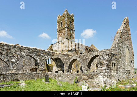 Timoleague Abbey wurde 1240 durch die Franziskaner Mönche gegründet, Timoleague Abbey, Cork, Irland Stockfoto